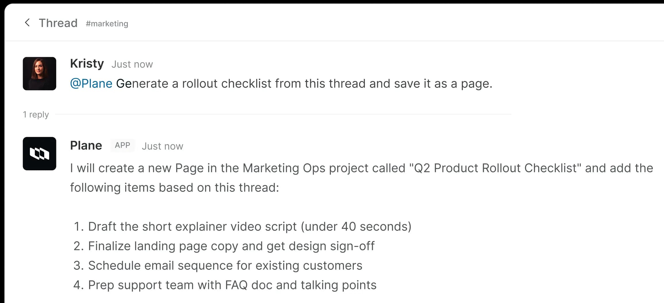 Slack integration